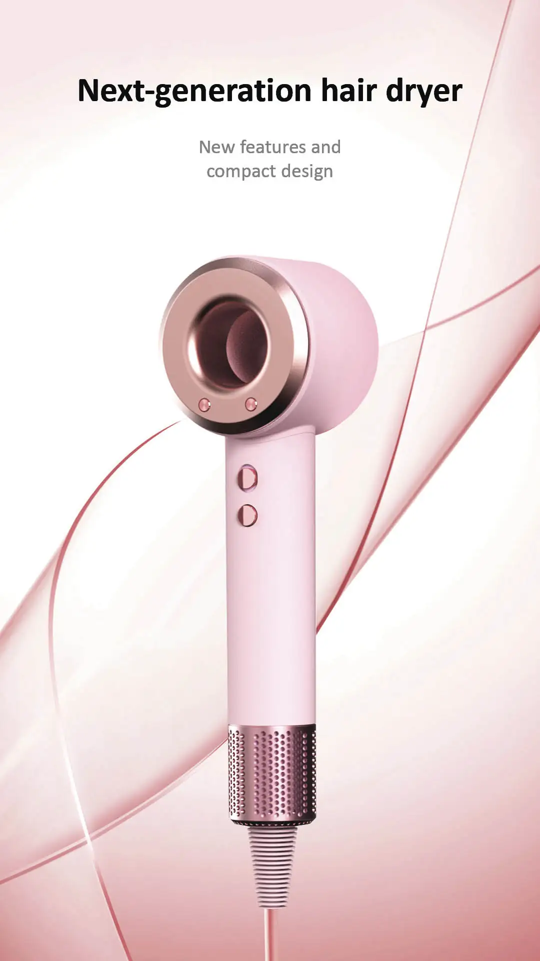 The new-generation Daiwall G5 1400W hair dryer with ionization offers new features and a compact design.